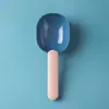 Pala de plástico para comida de mascotas con color block y mango, artículos para mascotas, pala para comida de perro, pala engrosada para comida de perro, venta al por mayor