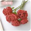 Rosa falsa flor artificial decoración de flores mesa escritorio sala de estar dormitorio decoración adornos eterno ramo de flores secas