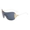 Óculos de sol sem armação de moda europeus e americanos personalizados com incrustações de diamante para mulheres Óculos de sol y2g europeus e americanos óculos de sol de peça única da moda celebridade da internet