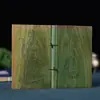 Sandália de Bolso Portátil Sandália Verde de Sândalo Thuja Sândalo Roxo Livro Presente de Madeira