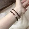 Pulseira de Granadas Naturais Autênticas Atacado com Peixe Pequeno de Prata 925 Pulseira Koi Presente para Melhor Amigo