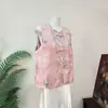 Chaleco abotonado jacquard estilo chino fresco Zhi Li, modelo nuevo principios de otoño 2026, cuello redondo, corte holgado, rejuvenecedor y adelgazante para mujer