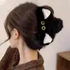 Grampo de Cabelo Elegante de Flor de Alto Padrão Acessórios de Cabelo Novo Estilo 2025 Grampo Tubarão com Volume Pequeno de Cabelo Estilo Coreano Grampo de Cabelo Coração Maillard