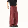 Pantalones Casuales Rectos Rayados Retro con Estilo, Estilo Old Money, Tinte Ligeramente Oscuro, Verano Holgados, Marca de Moda, Pantalones de Pierna Ancha Caídos para Hombre
