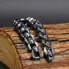 Explosiones Europeas y Americanas Personalidad Punk Calavera Acero de Titanio Pulsera para Hombre de Moda Retro Vikinga Outlet de Fábrica