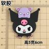 Demonio Cráneo Genio Conejito Pequeño PVC Pegamento Suave Pantuflas Carcasa para Teléfono Móvil Parche Decorativo DIY Joyería Vaso de Agua Pegatina para iPad