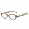 Montura de Gafas Ovalada Estilo Coreano Moda Marco Retro con Tachuelas Nerd Gafas Simples Versátiles Gafas Sin Graduación Anti Luz Azul