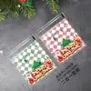 Navidad 2023 Hombre Viejo Árbol Copo de Nieve Caramelo Crujiente Bolsa Adhesiva Auto-sellante Galletas Vaca Crack Empaque de Regalo para Fiesta