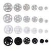 Botões de Pressão Plásticos Prontos para Costura à Mão, Botões de Pressão Invisíveis, Botões de Pressão para Lingerie 7-25mm, Botões de Pressão Transparentes Preto e Branco
