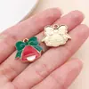 Colgantes de aleación navideños con goteo de aceite hombre de jengibre muñeco de nieve Papá Noel campana adornos de regalo accesorios para joyería DIY