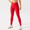 Calça Yoga Europeia e Americana Lulu Levanta Bumbum Cintura Alta Justa Calça Esportiva de Tecido Elástico com Rosca Secagem Rápida Calça de Corrida Fitness