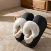 Pantuflas de Algodón Impermeables para Mujer 2026 Nuevo Estilo Otoño/Invierno Exterior Felpa Desmontables Antideslizantes Cálidas Suela Gruesa Talón Cerrado Zapatos de Algodón