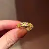 Anillo de Bambú Esmaltado Retro Estilo Palacio para Mujer, Anillo de Dedo Índice de Gama Alta Nicho, Nuevo Estilo Chino, Anillo Abierto Ajustable
