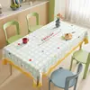 Mantel tipo crema, impermeable, a prueba de aceite, lavable, resistente al calor, tapete de mesa de PVC, nuevo modelo 2026, lujo ligero, sensación de alta gama, mantel para mesa de centro