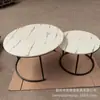Mesa de centro pequeña transfronteriza personalizada, Balcón de apartamento pequeño, Sala de estar para tomar el té, Mesa redonda pequeña, Mesa de centro retráctil multifuncional simple