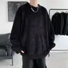 Y25Pexrozna Marca de Moda Otoño/Invierno Suéter de Cordero para Pareja Suéter Cálido con Forro Polar de Hombre Cuello Redondo Holgado Chaqueta