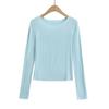 Camiseta Fitness Yoga Levemente Transparente Sexy Manga Longa 2025 Verão Cintura Elástica Proporção Cintura-Quadril Aparência Emagrecedora Justa Camiseta Básica Top