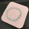 Pulseira de Alta Qualidade Pulseira de Cristal Azul Pulseira Europeia e Americana Acessível Luxo Elegante Estilo Frio Pulseira de Liga Leve Feminina Fábrica Atacado