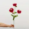 Crisantemos artificiales de color macarrón y flores de loto de rama alta para arreglos florales de sala de estar de casa de huéspedes y decoraciones de boda, disponibles para entrega de una sola pieza