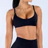 DF Cross-Border Novo Sutiã de Yoga Sem Costura com Alça Fina para Mulheres, Camisole de Secagem Rápida Justa com Lindo Design nas Costas, Roupa de Yoga Roupa Íntima Esportiva