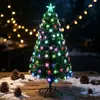 Nuevo Árbol de Navidad con Crisantemos de Colores, Árbol de Navidad Iluminado para Celebraciones Navideñas, Accesorios de Decoración para Ventanas de Centros Comerciales y Hoteles