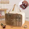 Bolsa de maquillaje de PU, bolsa de almacenamiento de viaje, bolso de mano para gimnasio con separación de seco y húmedo, bolsa deportiva impermeable para natación, neceser multicapa