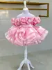 Vestido de Princesa para Niña 2026 Nuevo Modelo de Satén Pasarela Hombros Descubiertos Transfronterizo Costume de Performance Europeo y Americano Venta al por Mayor