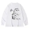 Camiseta de Manga Larga para Hombre de Algodón Puro Cómoda, Tendencia Street Hip-Hop Estampada, Transfronteriza Europea y Americana Ebay y Aliexpress