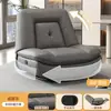 Sillón sofá individual, sofá cápsula espacial, sofá reclinable eléctrico giratorio para sala de estar, mecedora multifuncional de cuero WY