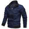 AliExpress Amazon Transfronteiriço Jaqueta Casual Masculina Nova de Algodão com Zíper Gola Vertical Tamanho Grande Jaqueta Masculina Primavera