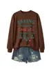 BAKING MAIS QUE Amazon eBay loja independente moda casual feminina outono e inverno gola redonda moletom comércio exterior