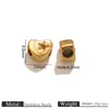 Acero Inoxidable Chapado en Oro de 18 Quilates Corazón Perforado Forma de Estrella de Cinco Puntas Pequeña Cuentas de Diamante DIY Collar Pulsera Cuentas Espaciadoras