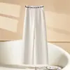 Calças Largas de Lã Grossa Forradas com Fleece para Mulheres, Novo Estilo de Inverno, Soltas, Quentes, Emagrecedoras, Calças Casuais, Calças Compridas Retas Justas