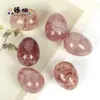 Cuentas Populares de Piedra Natural con Forma de Huevo Transfronterizas Accesorios para Hacer Joyería DIY Materiales al por Mayor