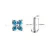 Aretes Mini Trébol de Cuatro Hojas de Aleación de Titanio F136 Transfronterizos con Tachuelas de Nariz de Circonita 5A Joyería para Piercings Corporales