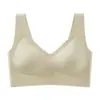 Base Líquida Sem Costura Leve Estilo Regata Suporte Lateral para Seios Sutiã Sem Fio Sutiã Push-up Costas Confortáveis Lindo Sutiã Invisível