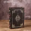 Caixa de Armazenamento Retro em Forma de Livro Artificial Decoração de Mesa Multifuncional Adereços de Fotografia Artesanato