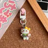 Desenho Animado Sanrio Roupa da Moda Kt Gato Chaveiro Ins Menina de Desenho Celebridade da Internet Acessórios Pingente Presente para Melhor Amigo