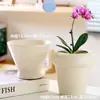 Macetas de Cerámica con Platos para Uso Doméstico al por Mayor, Macetas para Suculentas de Estilo Ins Simple Lujo Ligero Estilo Crema, Disponible para Dropshipping