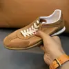 Nuevos Zapatos de Entrenamiento Retro Alemanes de Otoño para Hombre Zapatos de Tabla Versátiles Superficie de Cuero para Exteriores Deportivos Casuales Calzado Juvenil Estilo Forrest Gump Zapatos de Moda