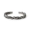 Pulseira Criativa Trançada Twist Hip-Hop para Homens e Mulheres, Pulseira de Prata Tailandesa Personalizada Retrô, Acessório de Mão Original de Design Nicho Estilo Aberto