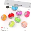 Nuevas Cuentas Acrílicas de Agujero Recto, Cuentas Sueltas, Cuentas Redondas Coloridas Creativas de Lujo Ligero, Llavero DIY, Cadena para Bolsos, Accesorios para Joyería
