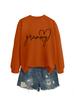 Amazon Ebay Estación Independiente Casual y Cómoda Sudadera para Mujer Estampado de Corazón Grammy Simple Otoño e Invierno Nueva
