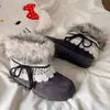 Botas de Nieve Cálidas con Cordones y Suela Gruesa Retro para Mujer 2026 Invierno Nuevos Zapatos de Algodón Grandes Versátiles de Caña Corta con Forro de Piel de Felpa
