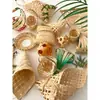 Arte de Bambu Xin Sheng Formato de Zongzi Decoração Trançada de Bambu DIY Estilo Chinês Auspicioso Artesanato Criativo Material de Arte Floral Trançado Feito à Mão