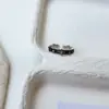 Nuevo Anillo de Cruz de Cuatro Hojas con Microincrustaciones de Diseño de Nicho para Mujer, Anillo Abierto Personalizado Estilo Retro Vintage para Mujer