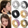 Pinza Metálica Redonda para el Cabello de Yu Shuxin y Jennie, Mismo Estilo para Flequillo, Pinza Lateral para la Frente de Mujer con Pedrería, Pasador, Accesorio para el Cabello