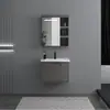 Nuevo Gabinete de Baño de Aleación de Aluminio del Fabricante Combinación Lavabo Cerámico Integrado Lavabo de Mano para Baño Tocador