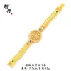 Pulseira de Relógio Bússola Dinâmica Oito Tesouros Cor Dourada Atacado Estilo Chinês Design de Nicho Versátil Fivela Dupla Pulseira Dourada Areia para Mulheres