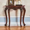 Mesa Gabinete de Entrada Estilo Americano Contra la Pared, Estante de Almacenamiento Semicircular de Lujo Ligero Estilo Europeo para Vestíbulo, Mesa Consola Estilo Chino Nuevo